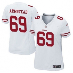 Women NEW San Francisco 49ers #69 Arik Armstead White Stitched NFL Elite Jersey
