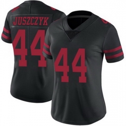 Women Nike 49ers #44 Kyle Juszczyk Black Stitched NFL Vapor Untouchable Limited Jersey