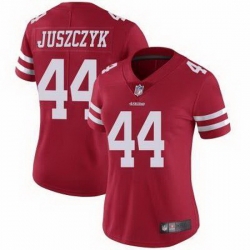 Women Nike 49ers #44 Kyle Juszczyk Red Stitched NFL Vapor Untouchable Limited Jersey
