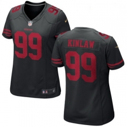 Women Nike 49ers 99 Javon Kinlaw Black Game Stitched NFL Jersey