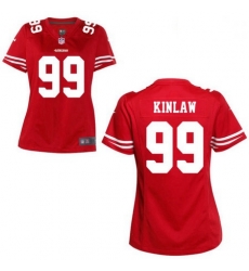 Women Nike 49ers 99 Javon Kinlaw Red Game Stitched NFL Jersey