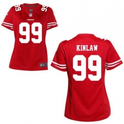Women Nike 49ers 99 Javon Kinlaw Red Game Stitched NFL Jersey