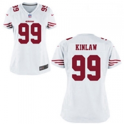 Women Nike 49ers 99 Javon Kinlaw White Game Stitched NFL Jersey