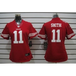 Women Nike San Francisco 49ers 11# Alex Smith Red LIMITED NFL Jerseys