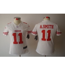 Women Nike San Francisco 49ers 11 Smith White Color[NIKE LIMITED Jersey]