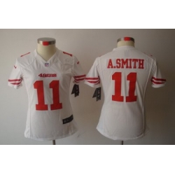 Women Nike San Francisco 49ers 11 Smith White Color[NIKE LIMITED Jersey]