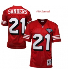 Women Nike San Francisco 49ers 19 Deebo Samuel Red Mitchell & Ness Throwback Limited Jersey