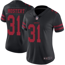 Women Nike San Francisco 49ers 31 Raheem Mostert Black Vapor Untouchable Limited Player NFL Jersey