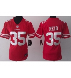 Women Nike San Francisco 49ers 35 Eric Reid Red Jerseys