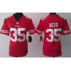 Women Nike San Francisco 49ers 35 Eric Reid Red Jerseys