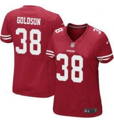 Women Nike San Francisco 49ers #38 Dashon Goldson Red Stitched Jersey