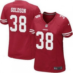 Women Nike San Francisco 49ers #38 Dashon Goldson Red Stitched Jersey