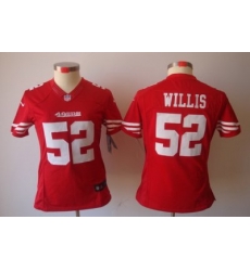 Women Nike San Francisco 49ers 52 Willis Red Color[NIKE LIMITED Jersey]
