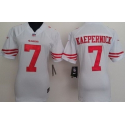 Women Nike San Francisco 49ers 7 Colin Kaepernick White Nike NFL Jerseys