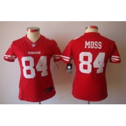 Women Nike San Francisco 49ers 84 Moss Red Color[NIKE LIMITED Jersey]