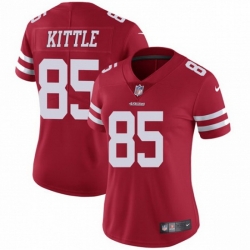 Women Nike San Francisco 49ers 85 George Kittle Red Vapor Untouchable Limited NFL Jersey