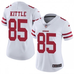 Women Nike San Francisco 49ers 85 George Kittle White Vapor Untouchable Limited NFL Jersey
