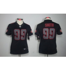 Women Nike San Francisco 49ers #99 Aldon Smith Black Jerseys[Impact Limited]