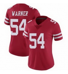 Women Nike San Francisco 49ers Fred Warner 54 Red Vapor Untouchable Limited NFL Jersey