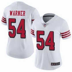 Women Nike San Francisco 49ers Fred Warner 54 White Vapor Untouchable Limited NFL Jersey