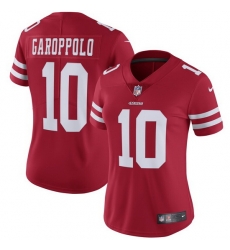 Women Nike San Francisco 49ers Jimmy Garoppolo 10 Red Vapor Untouchable Limited NFL Jersey