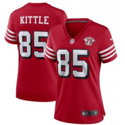 Women San Francisco 49ers 10 George Kittle 75th Anniversary Jersey