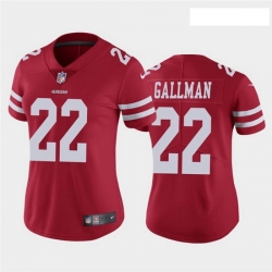 Women San Francisco 49ers 22 Wayne Gallman Jr Red Vapor limited Jersey