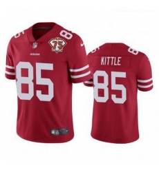 Women San Francisco 49ers 85 George Kittle Red 75th Anniversary Jersey