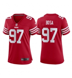 Women San Francisco 49ers 97 Nick Bosa Red Stitched Jersey