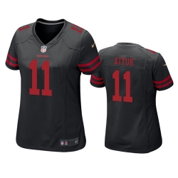 Women San Francisco 49ers Brandon Aiyuk 11 Black Jersey