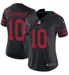 Womens Nike San Francisco 49ers 10 Jimmy Garoppolo Black Vapor Untouchable Elite Player NFL Jersey