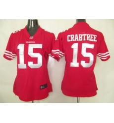 Womens Nike San Francisco 49ers 15# Crabtree Authentic Jersey