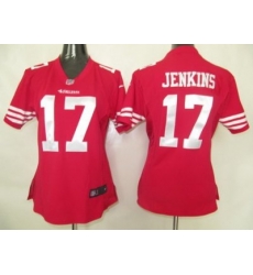 Womens Nike San Francisco 49ers 17# Jenkins Authentic Jersey