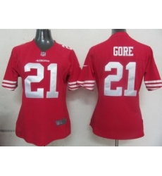 Womens Nike San Francisco 49ers 21 Gore Red Nike NFL Jerseys