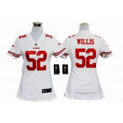Womens Nike San Francisco 49ers 52 Willis White Nike NFL Jerseys