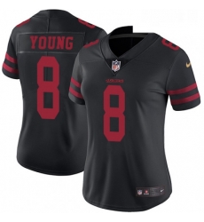 Womens Nike San Francisco 49ers 8 Steve Young Black Vapor Untouchable Limited Player NFL Jersey