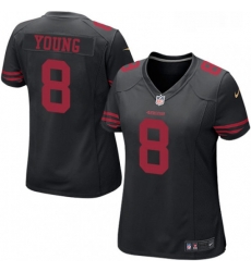 Womens Nike San Francisco 49ers 8 Steve Young Game Black NFL Jersey
