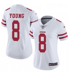 Womens Nike San Francisco 49ers 8 Steve Young White Vapor Untouchable Limited Player NFL Jersey