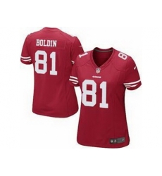 Womens Nike San Francisco 49ers 81 Anquan Boldin Limited Red Jersey