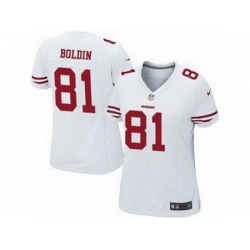 Womens Nike San Francisco 49ers 81 Anquan Boldin Limited White Jersey