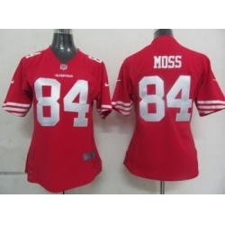 Womens Nike San Francisco 49ers 84 Moss Red Nike NFL Jerseys