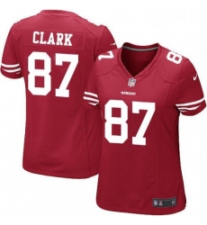 Womens Nike San Francisco 49ers 87 Dwight Clark Game Red Team Color NFL Jersey