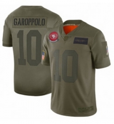 Womens San Francisco 49ers 10 Jimmy Garoppolo Limited Camo 2019 Salute to Service Football Jersey