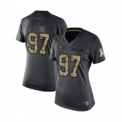 Womens San Francisco 49ers 97 Nick Bosa Limited Black 2016 Salute to Service Football Jersey
