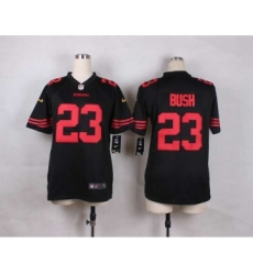 nike women nfl jerseys san francisco 49ers 23 bush black[nike][bush]