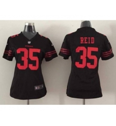 nike women nfl jerseys san francisco 49ers 35 reid black[nike]