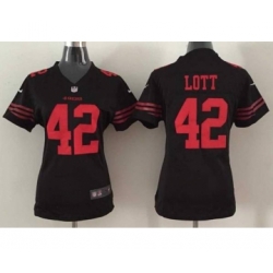 nike women nfl jerseys san francisco 49ers 42 lott black[nike]
