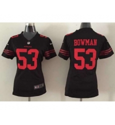 nike women nfl jerseys san francisco 49ers 53 bowman black[nike]
