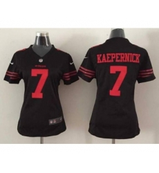 nike women nfl jerseys san francisco 49ers 7 colin kaepernick black[nike]