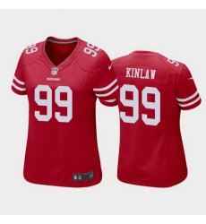 women javon kinlaw san francisco 49ers scarlet game jersey 